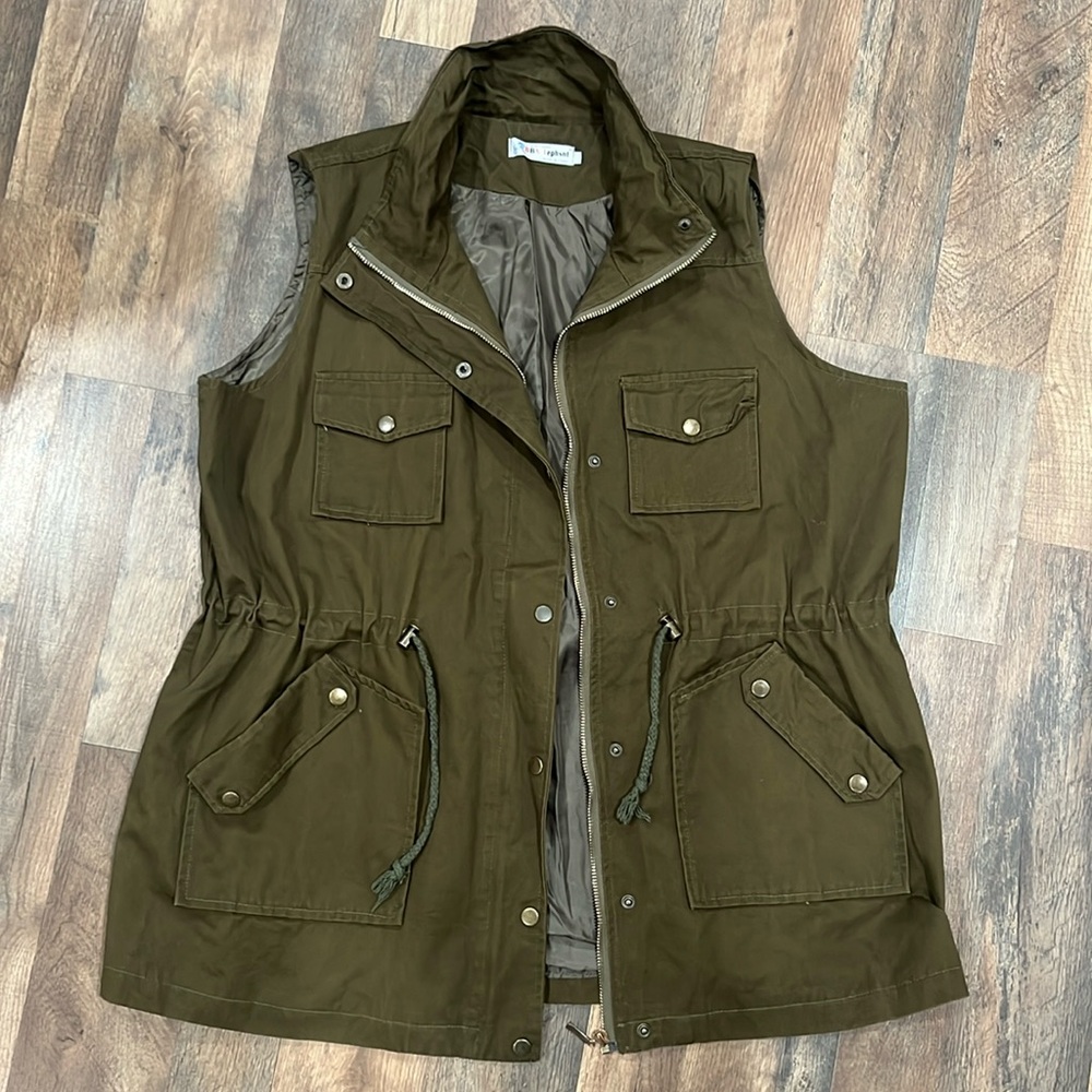Army Green Cargo Vest